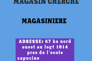 MAGASIN  67 HA MITADY MAGASINIERE 