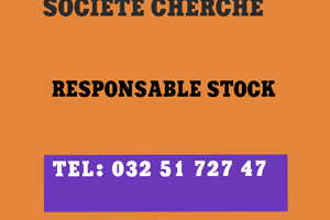 SOCIETE CHERCHE RESPONSABLE DE STOCK 