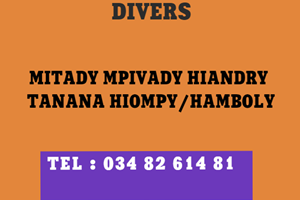 MITADY MPIVADY HIASA HIANDRY TANANA HAMBOLY/HIOMPY 