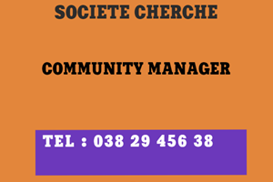 UN SOCIETE CHERCHE COMMUNITY MANAGER 