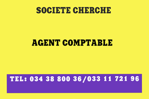 UN SOCIETE CHERCHE AGENT DE COMPTABLE 