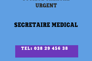 UN SOCIETE CHERCHE SECRETAIRE MEDICAL 