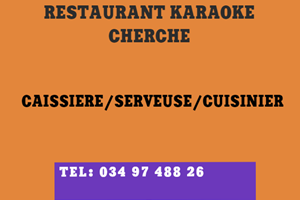 MITADY CAISSIERE/SERVEUR /CUISINIER 