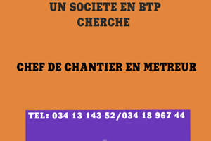 MITADY CHEF DE CHANTIER EN METREUR 