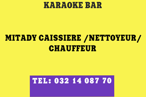 KARAOKE BAR MITADY CAISSIERE /NETTOYEUR /SERVEUSE /CHAUFFEUR