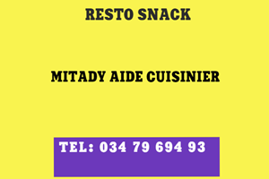 RESTO SNACK MITADY AIDE CUISINIER 