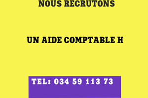 NOUS RECRUTONS AIDE COMPTABLE 