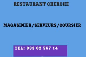 MITADY MAGASINIERS/SERVEURS/COURSIER AVEC MOTO