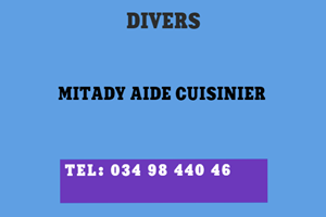 MITADY AIDE CUISINIER 