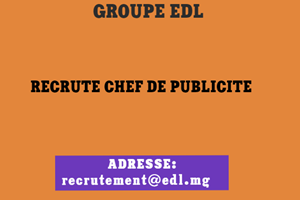 GROUPE EDL RECRUTE CHEF PUBLICITE 