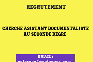 ETABLISSEMENT CHERCHE ASSISTANT DOCUMENTALISTE AU SECOND DEGRE 