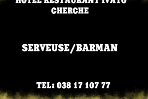 HOTEL RESTAURANT IVATO CHERCHE SERVEUSE BARMAN