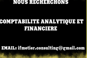 NOUS RECHERCHONS COMPTABLE ANALITIQUE ET FINANCIERE 