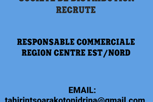 SOCIETE DE DISTRUBITION NATIONALE RECRUTE RESPONSABLE COMMERCIL REGION CENTRE ET NORD 