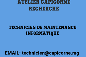 ATELIERS CAPRICORNE TECHNICIEN DE MAINTENANCE INFORMATIQUE 