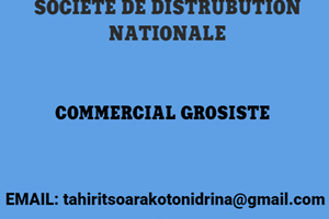 SOCIETE DE DISTRUBUTION NATIONALE RECRUTE COMMERCIAL  GROSSISTE TAMATAVE /MAJUNGA 