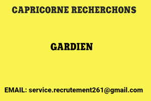 CAPRICORNE CHERCHE  GARDIEN 