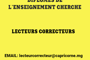 CAPRICORNE RECRUTE LECTEURS CORRECTEURS 