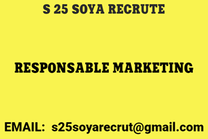 S25 SOYA RECRUTE RESPONSABLE MARKETING 